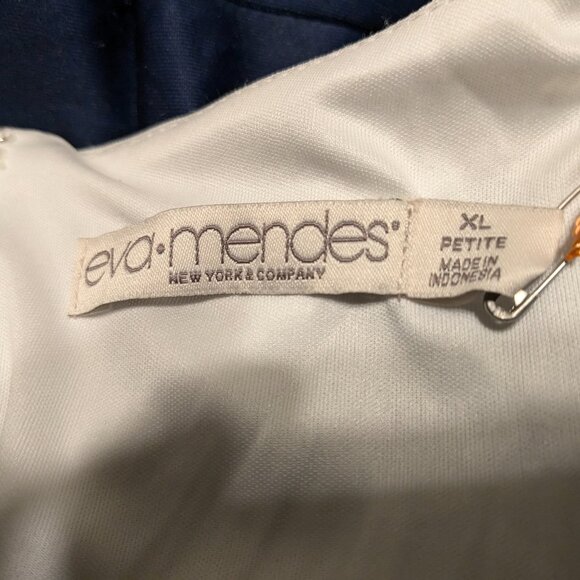 Eva Mendes for New York & Co. NWT Blue/Green/White Striped Event or Office Dress - Picture 6 of 8